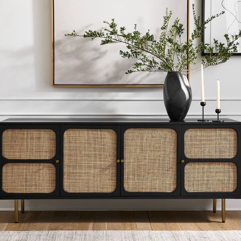 Ida Woven Media Console (173 cm) - West Elm UK